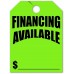 Financing Available Mirror Hang Tags - Fluorescent Green