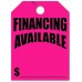 Financing Available Mirror Hang Tags - Fluorescent Pink