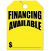 Financing Available Mirror Hang Tags - Fluorescent Yellow
