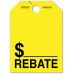 Rebate Mirror Hang Tags - Fluorescent Yellow