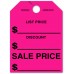 List Price, Discount, Sale Price Mirror Hang Tags - Fluorescent Pink