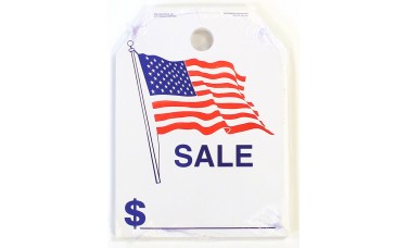 American Flag Sale Mirror Hang Tags - 9" x 12" (Package of 50)
