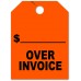 Over Invoice Mirror Hang Tags - Fluorescent Red