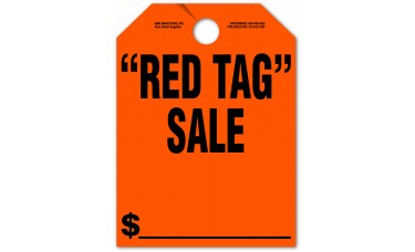Red Tag Sale Mirror Hang Tags - 9" x 12" (Package of 50)