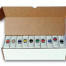 Dispenser Box for Color Coded Filing Label Rolls