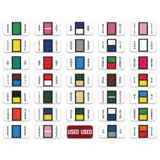 Color Coded Auto Makes Filing Labels - Ringbook System (270 Per Set)