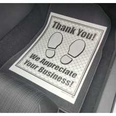 Disposable Automotive Paper Floor Mats - 60# White Kraft Stock (Package of 500)