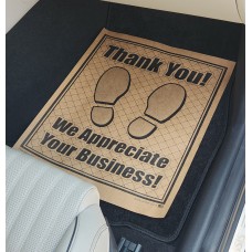 Disposable Automotive Paper Floor Mats - 60# Brown Kraft Stock (Package of 500)
