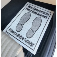 Poly Back Ridged Disposable Automotive Paper Floor Mats - 82# Stock (Package of 500)