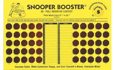 Snooper Booster Sales Incentive Game Board