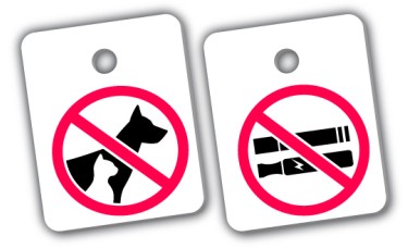 No Pets / No Smoking Car Key Tags (Package of 100)