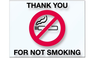 Thank You For Not Smoking Static Cling Reminder Stickers (Package of 100)
