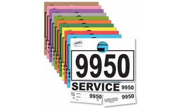 Colored 4-Part Service Dispatch Numbered Hang Tags (Package of 1000)