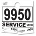 Colored 4-Part Service Dispatch Numbered Hang Tags - White