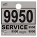 Colored 4-Part Service Dispatch Numbered Hang Tags - Gray