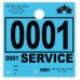 Custom 4-Part Service Dispatch Numbered Hang Tags - Blue