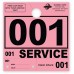 Custom 4-Part Service Dispatch Numbered Hang Tags - Pink