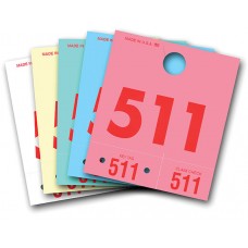 3 Digit Colored Service Dispatch Numbered Hang Tags (Box of 1000)