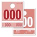3 Digit Colored Service Dispatch Numbered Hang Tags - Red