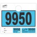 Colored Block 3-Part Service Dispatch Numbered Hang Tags - Blue