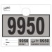 Colored Block 3-Part Service Dispatch Numbered Hang Tags - Gray