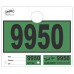 Colored Block 3-Part Service Dispatch Numbered Hang Tags - Green