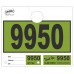 Colored Block 3-Part Service Dispatch Numbered Hang Tags - Lime Green
