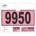 Colored Block 3-Part Service Dispatch Numbered Hang Tags - Pink
