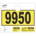 Colored Block 3-Part Service Dispatch Numbered Hang Tags - Yellow
