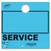 Blank Colored 4-Part Service Dispatch Hang Tags - Blue