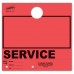 Blank Colored 4-Part Service Dispatch Hang Tags - Red