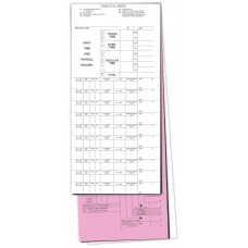  Job Time Tickets & Payroll Record - 11-1/8" x 4-1/4" - 10 Labels (Package of 250)