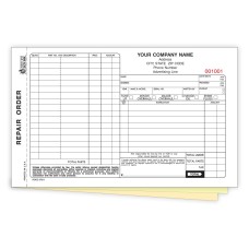 Automotive Repair Order Forms - 3-Part Carbonless - Custom Printed (Package of 250)