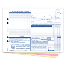 Automotive Repair Order Forms - 4-Part Carbonless - Stock (Package of 250)