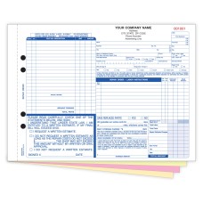 Automotive Repair Order Forms - 4-Part Carbonless - Custom Printed (Package of 250)