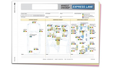 Express Lane Vehicle Checkup Form - Stock (Package of 250)