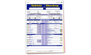 Vehicle Checkup Inspection Form - Stock (Package of 250)