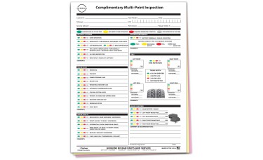 Nissan Multi Point Inspection Form - Stock (Package of 250)