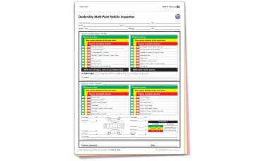 Volkswagen (VW) Multi Point Inspection Form - Stock (Package of 250)