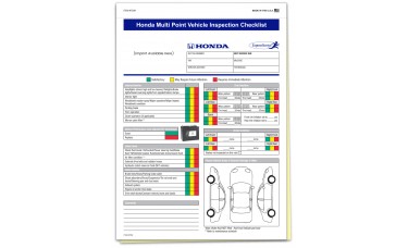 Honda Multi Point Inspection Form - Custom