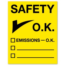 Safety OK Car Inspection Stickers (Package of 100)