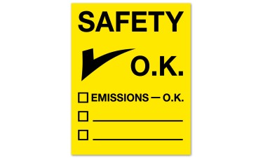 Safety OK Car Inspection Stickers (Package of 100)