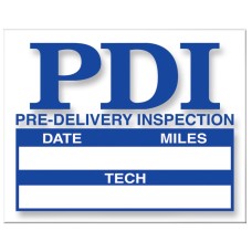 Pre-Delivery PDI Static Cling Car Inspection Stickers (Package of 100)