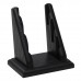 3 Pocket Oak Business Card Display Holder - Black