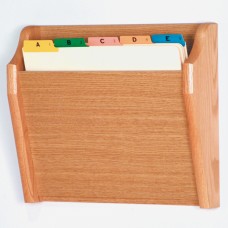 1 Pocket Tapered Oak Medical Chart & File Holder Wall Rack