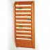 10 Pocket Legal-Size Oak Medical Chart & File Holder Wall Rack - Medium Oak