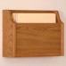 1 Pocket Extra Deep Oak Medical Chart & File Holder Wall Rack - Medium Oak