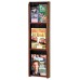3 Magazine / 6 Brochure Divulge Oak & Acrylic Wall Rack With Removable Inserts - Mahogany