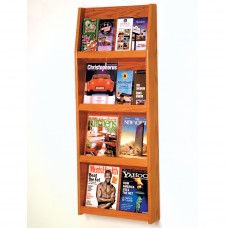 8 Magazine / 16 Brochure Slope Wall Mount Literature Display Rack