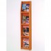 4 Magazine / 8 Brochure Slope Wall Mount Literature Display Rack - Medium Oak